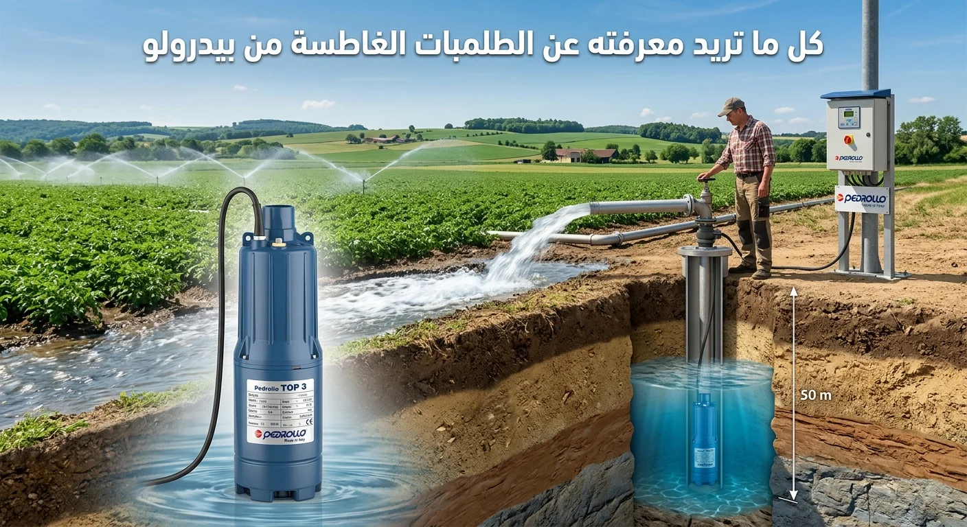 كل ما تريد معرفته عن الطلمبات الغاطسة بيدرولو الاستخدامات وأعماق التشغيل وكيفية اختيار المضخة المناسبة